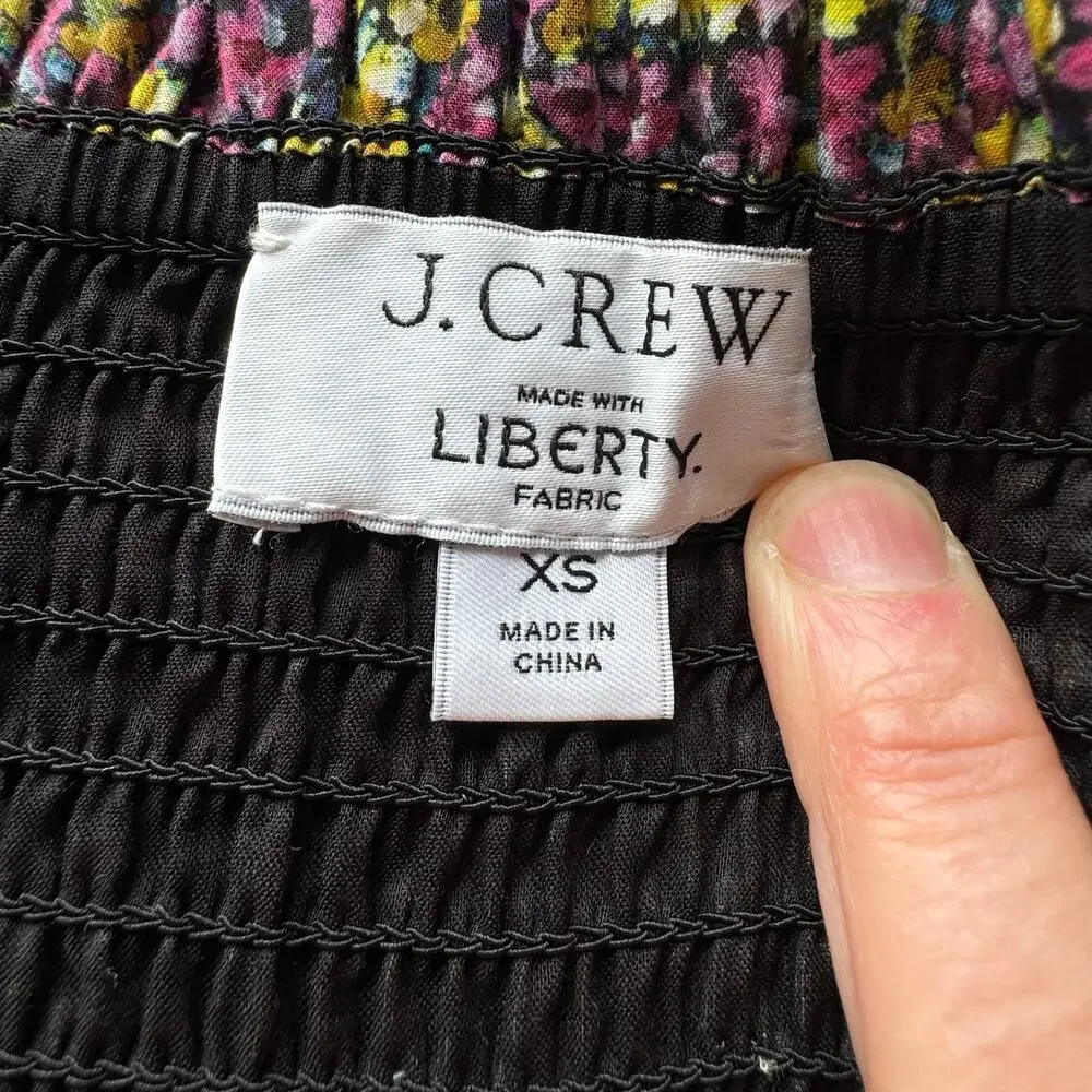 J. CREW Liberty® Fabric Cotton Daydream Midi Dress in Busy Izzy
